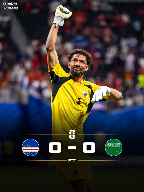 Kết quả chung cuộc hai đội hòa 0-0