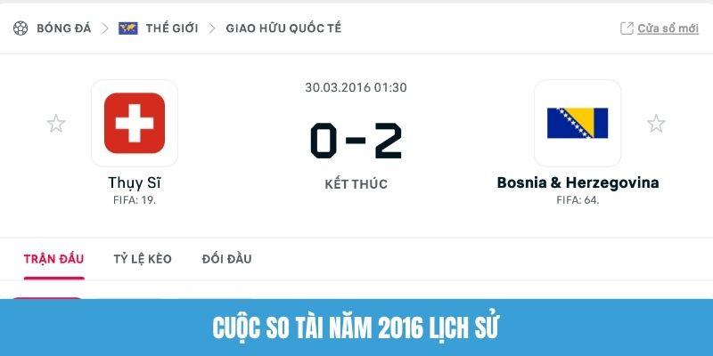 Cuộc so tài năm 2016 lịch sử