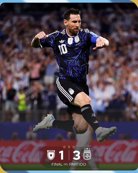 Kết quả chung cuộc Jordan vs Argentina