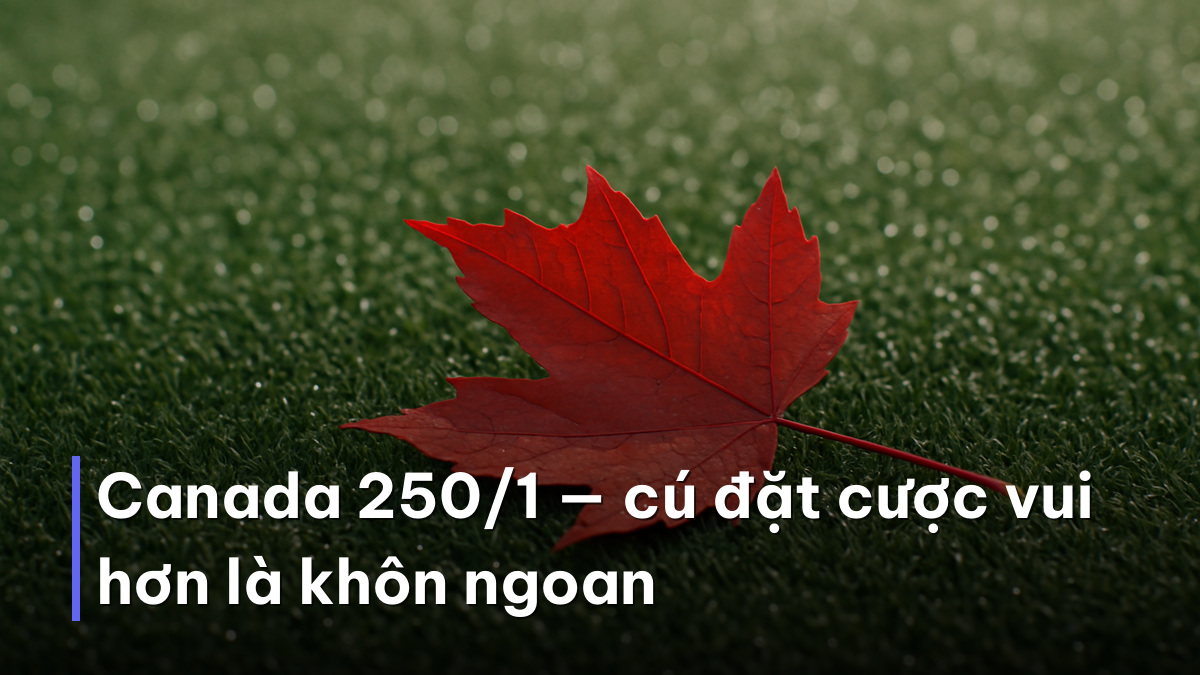 Canada 250/1 — cú đặt cược vui hơn là khôn ngoan Canada trong kèo đội chủ nhà World Cup 2026