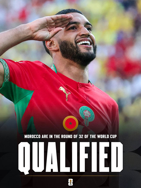 Morocco chính thức giành vé vào vòng 1/16
