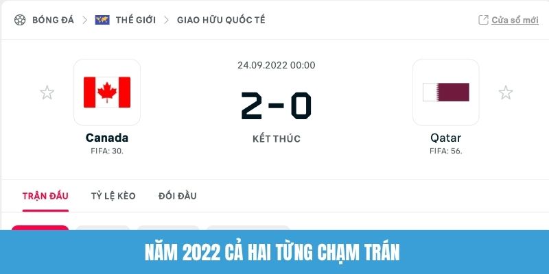 Năm 2022 cả hai từng chạm trán