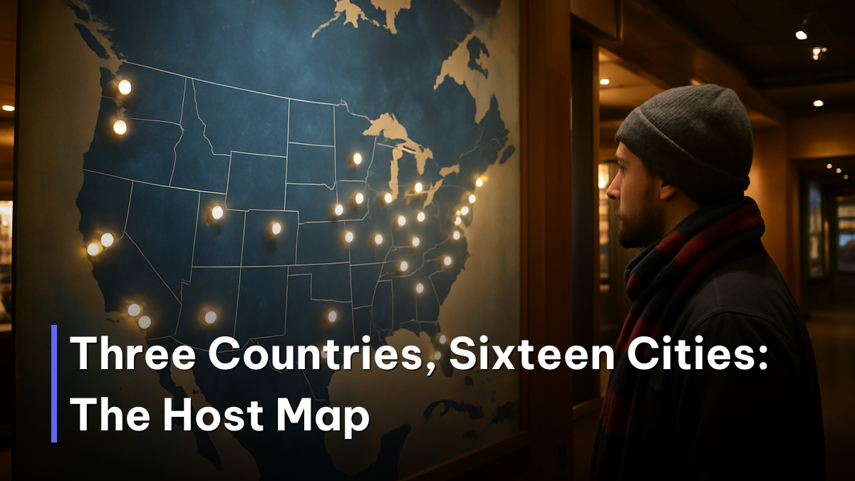 Worldcup 2026 host city map across USA, Canada and Mexico