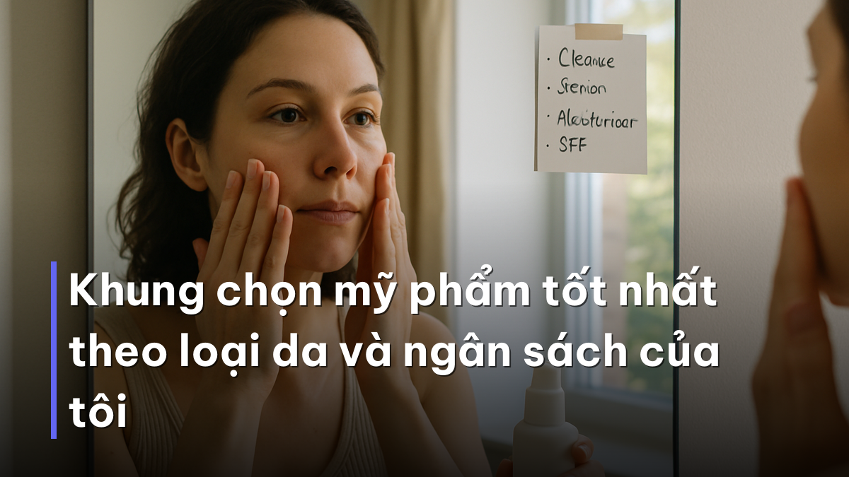 Khung chọn mỹ phẩm tốt nhất theo loại da và ngân sách của tôi Khung chọn mỹ phẩm tốt nhất theo loại da và ngân sách cá nhân