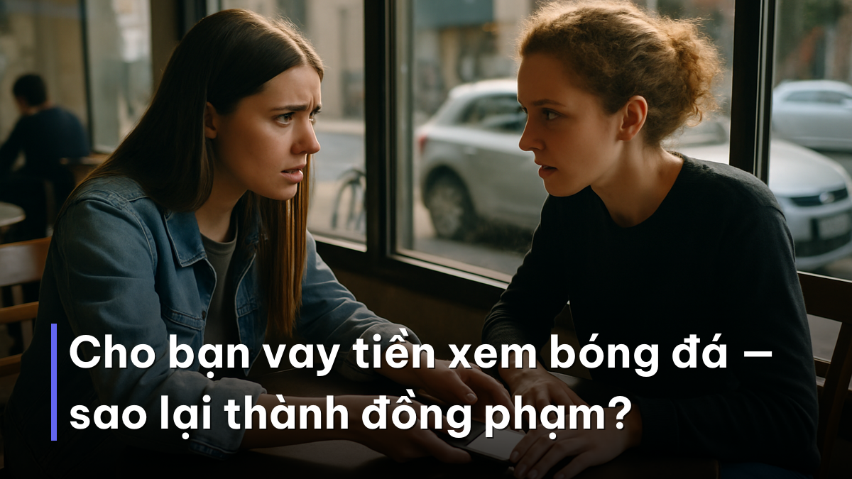 Cho bạn vay tiền xem bóng đá — sao lại thành đồng phạm? Hai người bạn bàn chuyện vay tiền, cảnh báo quản lý vốn cá cược World Cup 2026