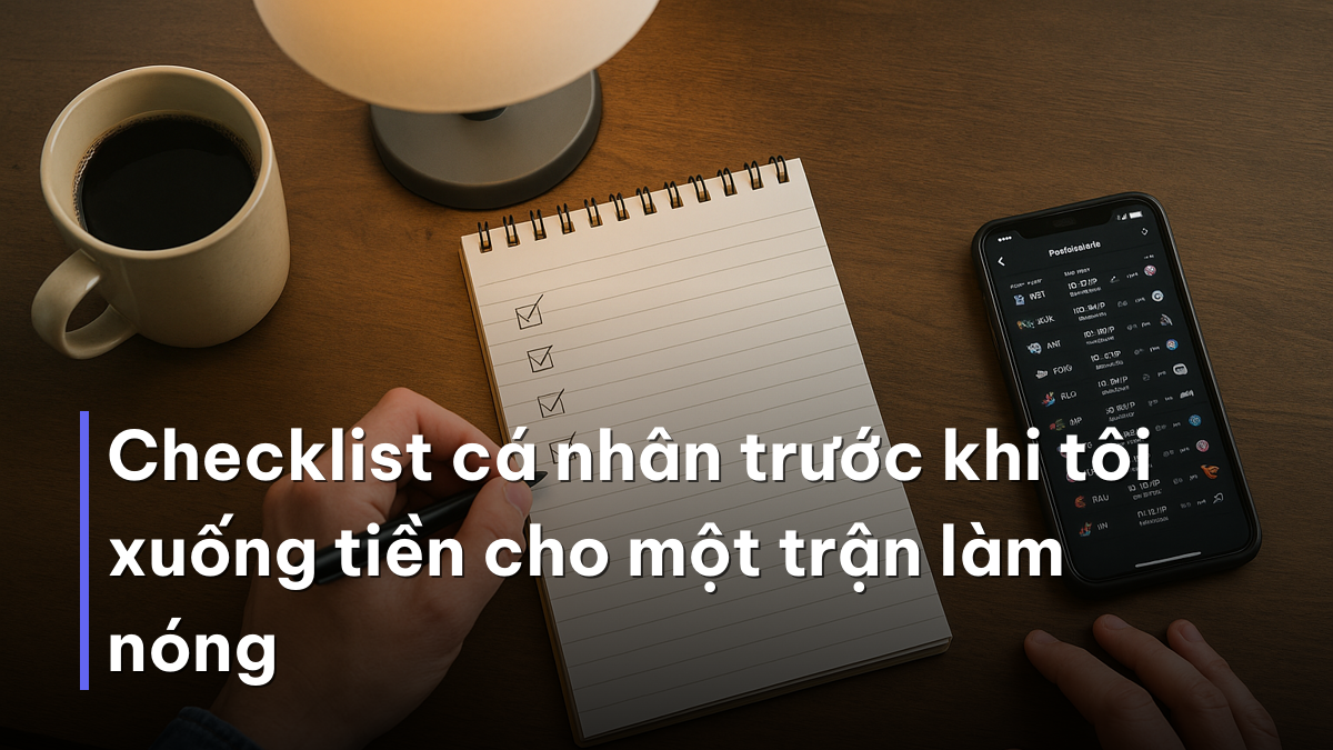 Checklist cá nhân trước khi tôi xuống tiền cho một trận làm nóng Checklist cá nhân để soi kèo giao hữu trước World Cup 2026