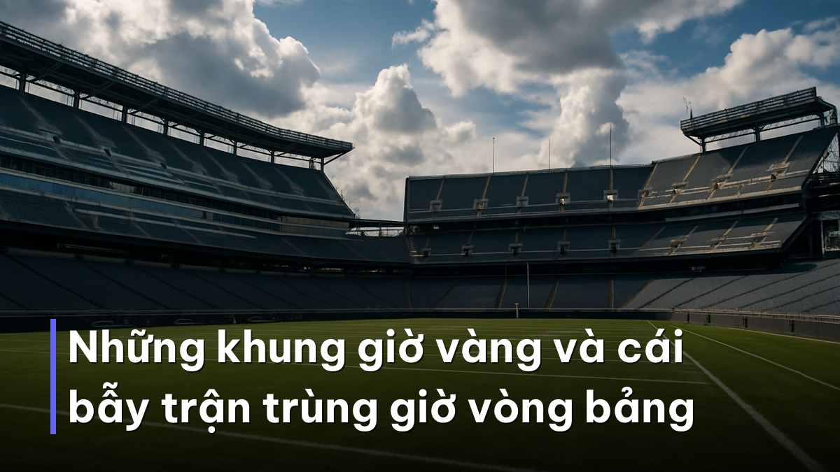 Những khung giờ vàng và cái bẫy trận trùng giờ vòng bảng Sân đấu và khung giờ vàng khi soi kèo múi giờ đêm World Cup 2026